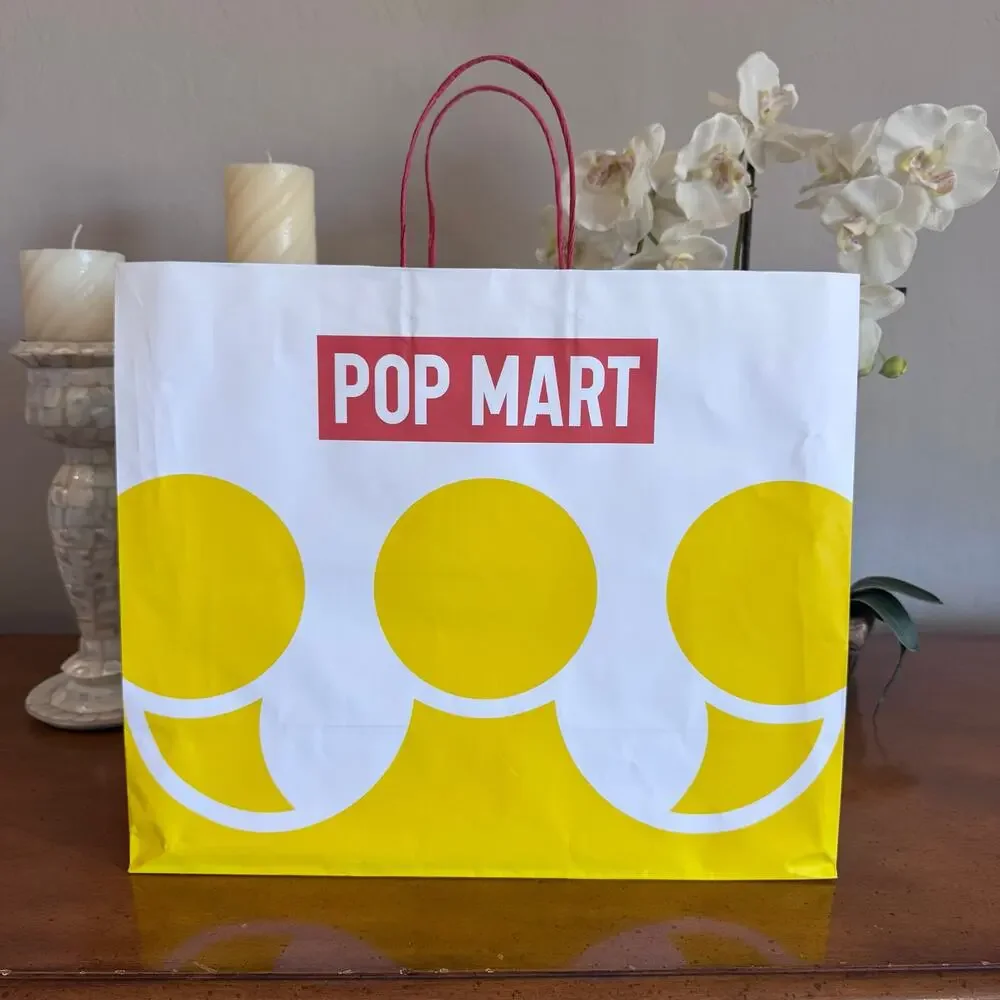 Pop Mart Large Paper Shopping Bag Gift Bag 16.75”x14” Collector
